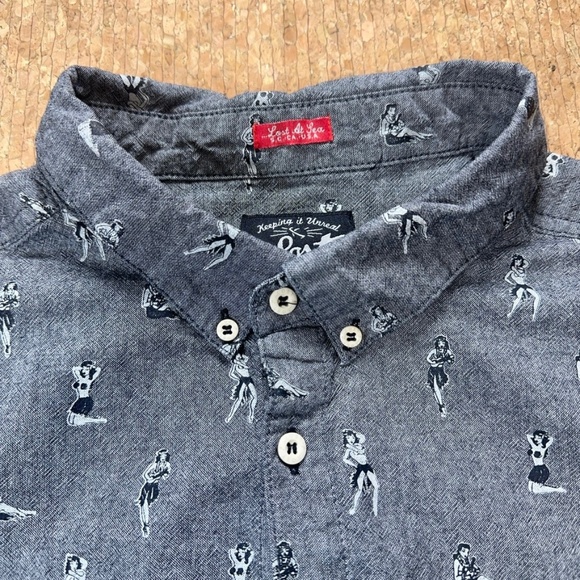 Lost At Sea Pin-Up Shirt XL Men’s Retro Rockabilly Vintage Inspired Button Down - Picture 3 of 10